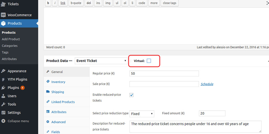 Disable virtual mode