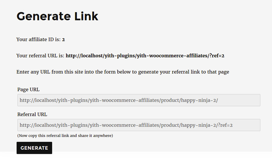 Shortcode - Link generator