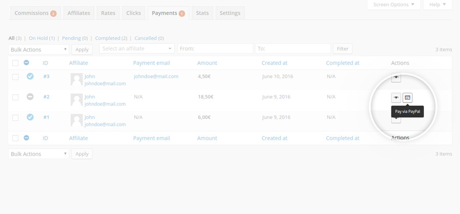 Pay Commission through PayPal