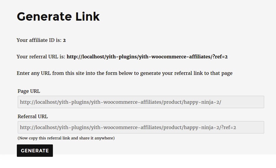 Shortcode - Link generator