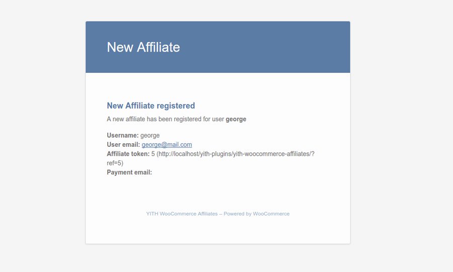 Email - New affiliation request