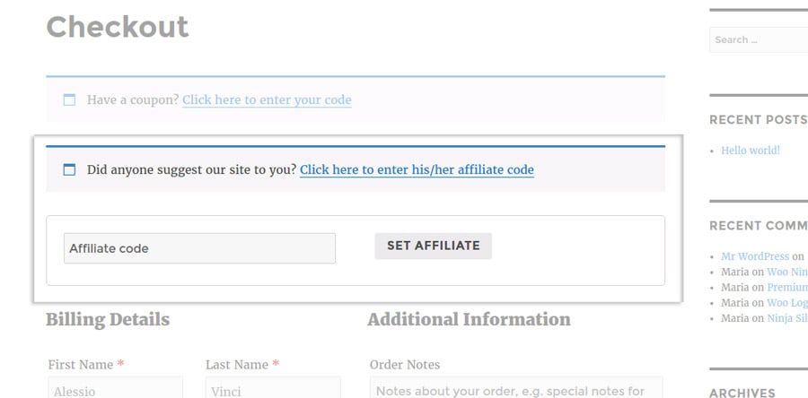 Shortcode - Set referrer