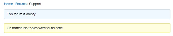 an image of a forum without any topics
