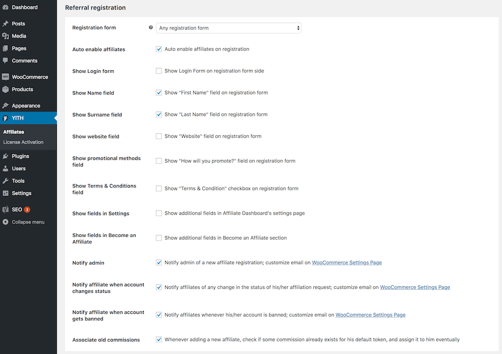 Referral registration