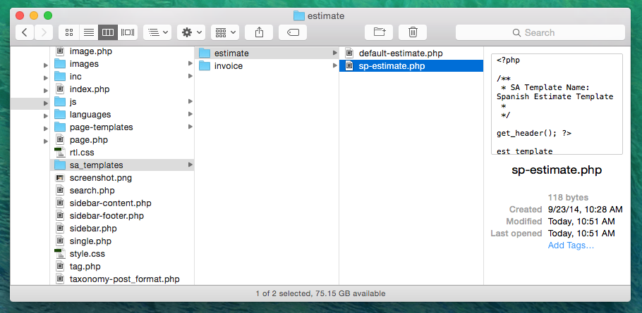 template path example