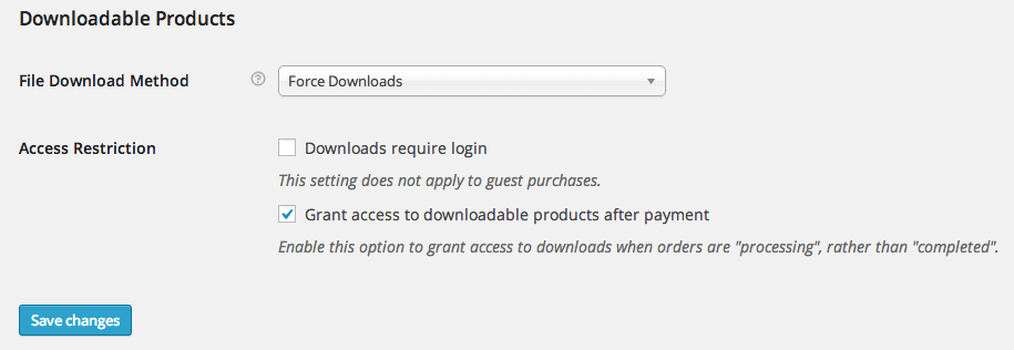 Downloadable Product Options