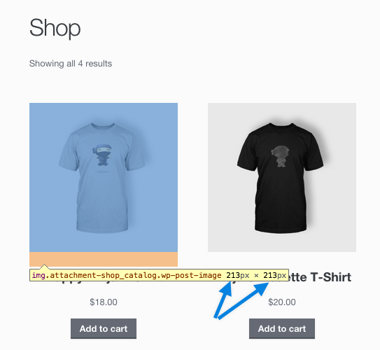 WooCommerce Product Image - Thumbnail Size