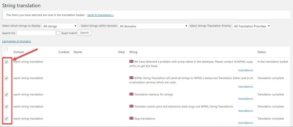 Identify strings for translation