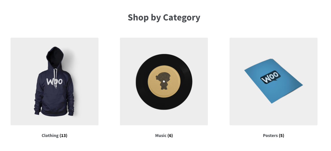 Product categories. Category. WOOCOMMERCE product images display.