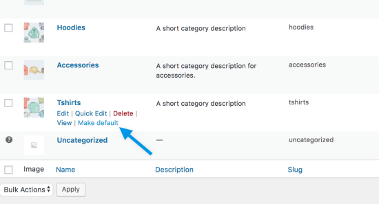 Make default category