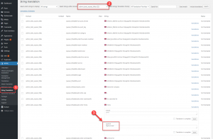 Translating the anchor text for the homepage