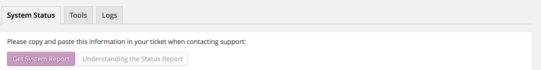 woocommerce system status report